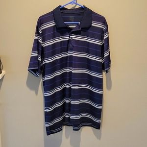 Old Navy Rectech Mens Blue striped polo